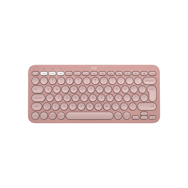 Logitech Pebble Keys 2 K380s tastatur Universel RF trådløs + Bluetooth QWERTY US International Lyserød