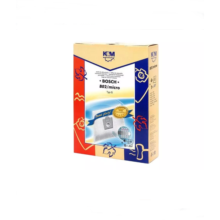K&M Bosch G D/B02 Porzsák (4 db / csomag) (D / B02 MICRO)