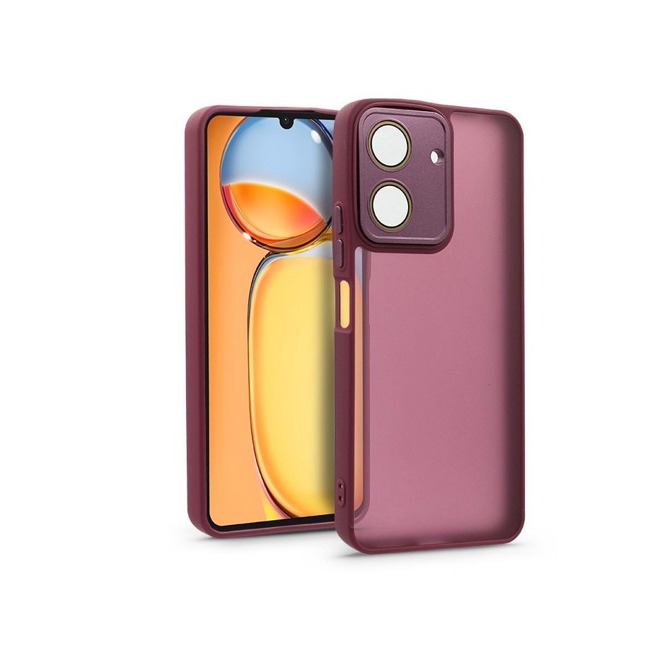 Xiaomi Redmi 13C hátlap kameravédő peremmel, lencsevédő üveggel - Variete - bíbor (HF256776)