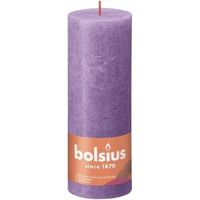 BOLSIUS rusztikus oszlop, intenzív lila 190 × 68 mm (8717847149473)