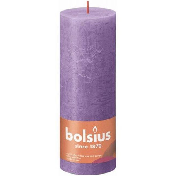 BOLSIUS rusztikus oszlop, intenzív lila 190 × 68 mm