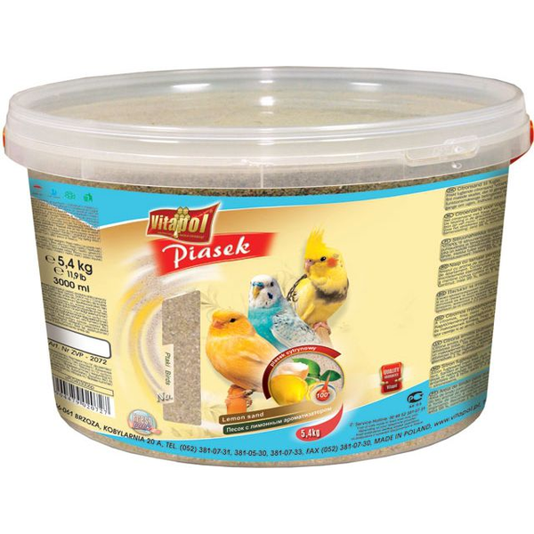  Vitapol PIASEK DLA PTAKÓW CYTRYNOWY-WIADRO 5.4kg