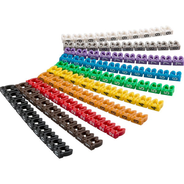 Označovacia svorka Goobay 72514 0-9 100 ks