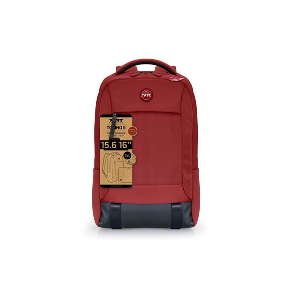 PORT DESIGNS Notebook hátizsák 140424, TORINO II BACKPACK 15.6/16’’ RED/Piros (140424)