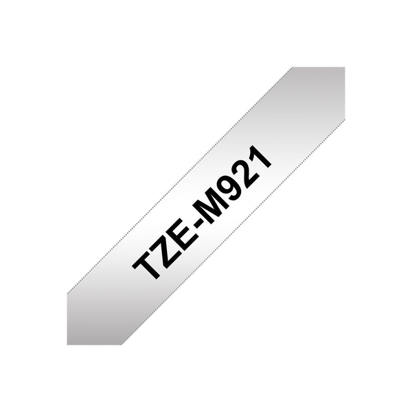 Brother laminated tape TZe-M921 - 9 mm - Black on silver