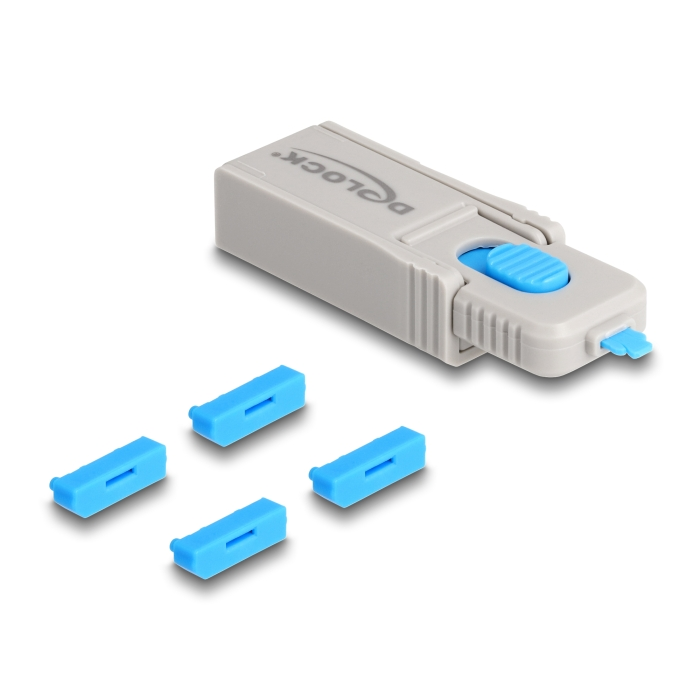 Delock DisplayPort port blokkoló szett DisplayPort anya portokhoz 4 db. + lezáró eszköz (20927) (20927)