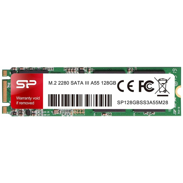Silicon Power SP128GBSS3A55M28 Ace A55 SSD, 128GB, M.2 2280, SATA3, 3D NAND SLC, 560/530 MB/s