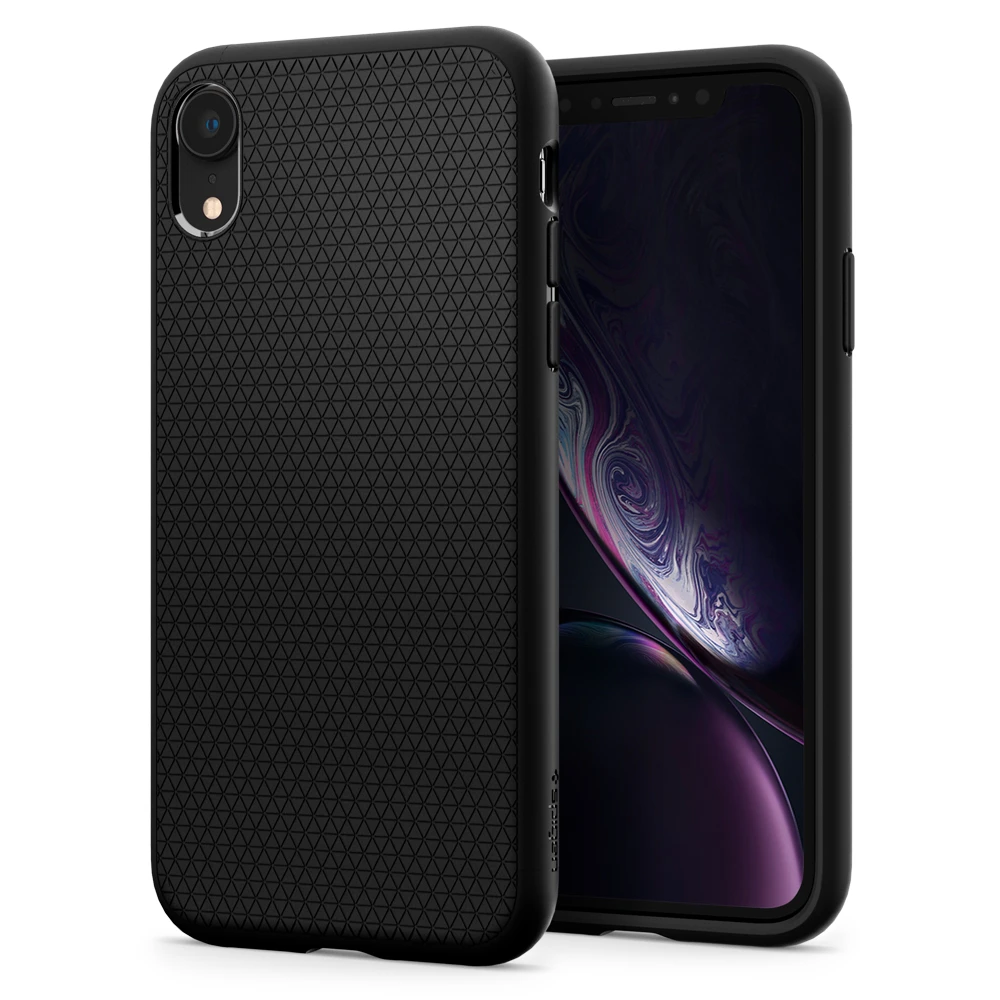 Spigen Liquid Air Apple iPhone XR Szilikon Tok - Matt fekete (064CS24872)