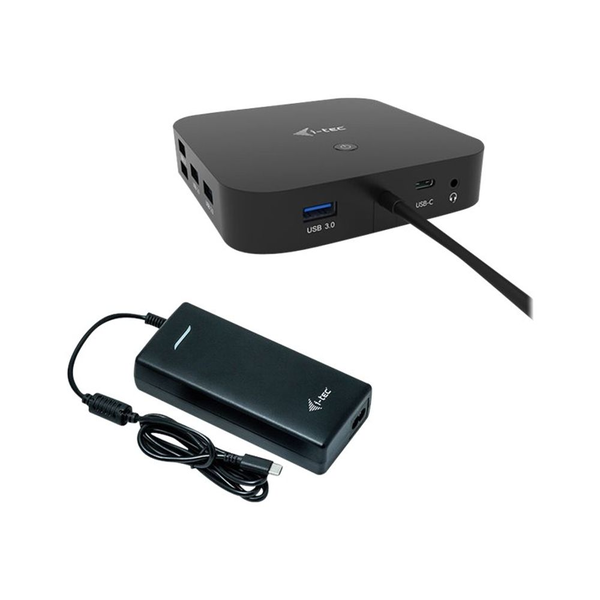 i-tec C31DUALDPDOCKPD100W laptop dock & poortreplicator Bedraad USB 3.2 Gen 1 (3.1 Gen 1) Type-C Zwart