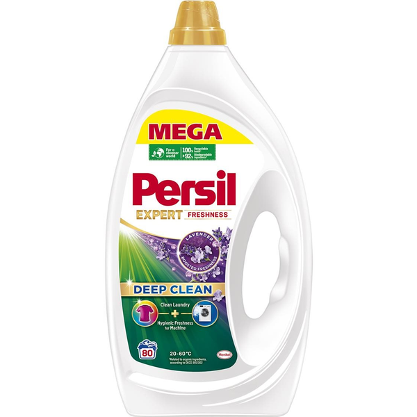 Течен перилен препарат Persil Deep Clean Expert Freshness Lavender, 80 пранета, 3.6 л