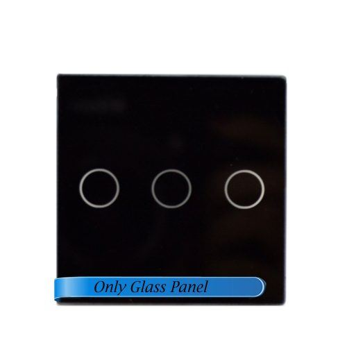 SMARTZILLA moduláris üveg panel kerethez, 3 csatornás kapcsolóhoz fekete (2039303) (smart2039303)