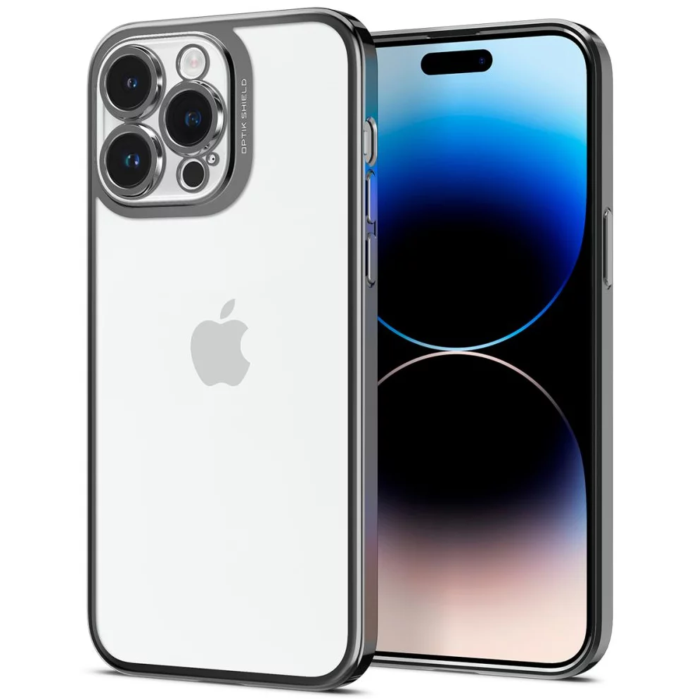 Spigen Optik Crystal iPhone 14 Pro tok átlátszó-krómszürke (ACS04979) (ACS04979)