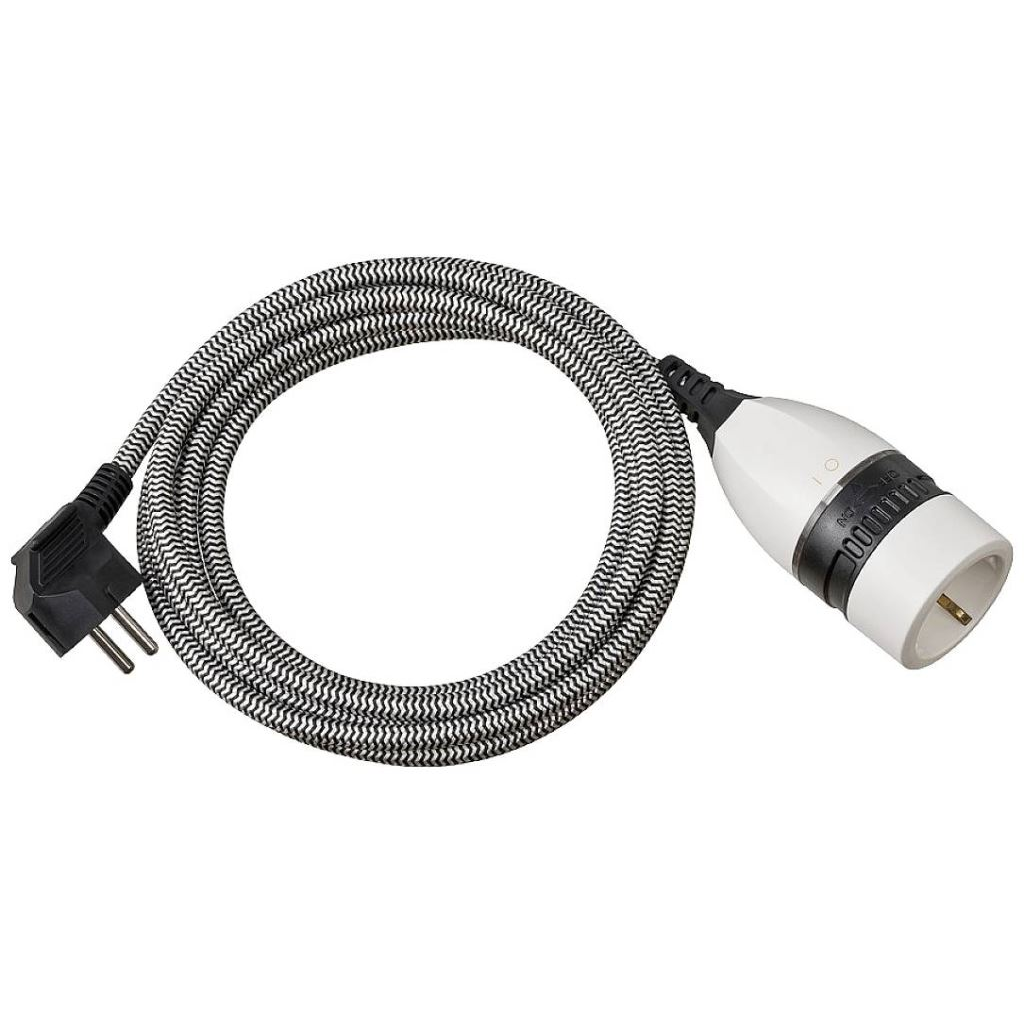 Brennenstuhl 1161830020 Áram Hosszabbítókábel Fehér, Fekete 5.00 m (b1161830020)