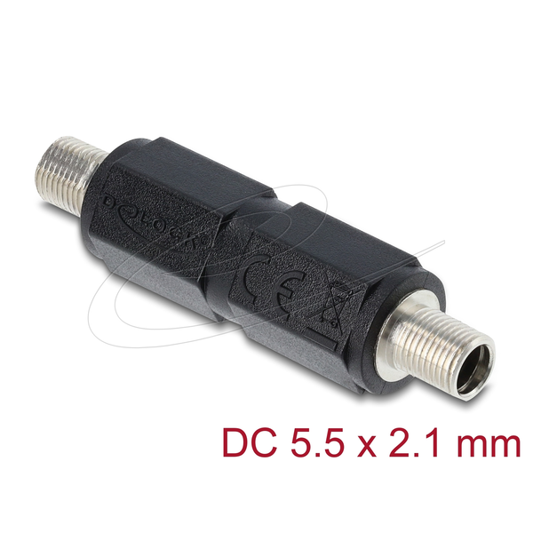 DELOCK Hohlstecker Adapter DC 5,5 x 2,1mm Buchse auf Buchse