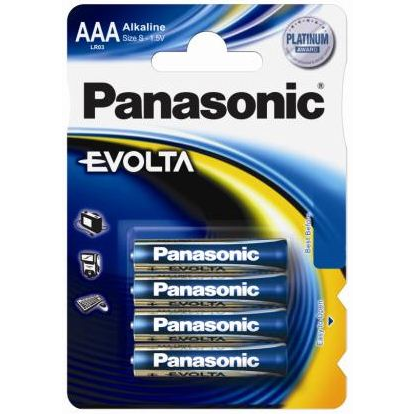 Panasonic 1.5V Alkáli AAA ceruza elem EVOLTA (4db / csomag) (LR03EGE/4BP) (LR03EGE/4BP)