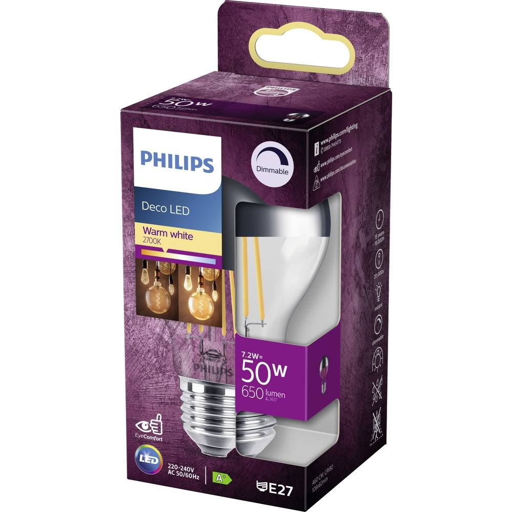 Philips E27 7.2W LED fényforrás meleg fehér (78247400) (phi78247400)