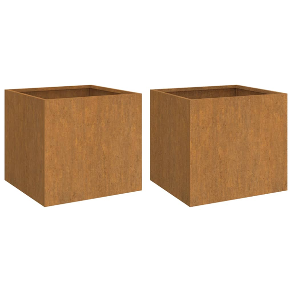 2 db corten acél növénytartó 42x40x39 cm