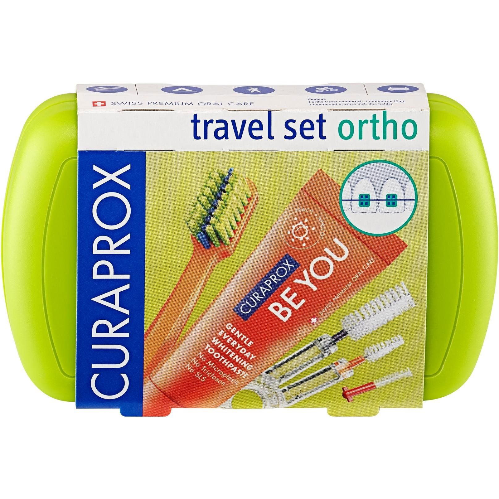 CURAPROX Travel Set Ortho, zöld (7612412431360)