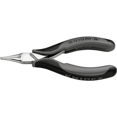 KNIPEX ESD hegyescsőrű fogó, lapos fej,  3512 (35 12 115 ESD)