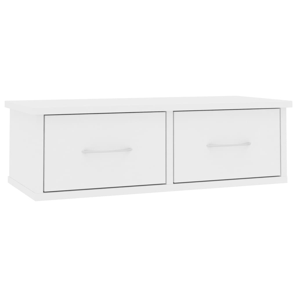 800585 Wall-mounted Drawer Shelf White 60x26x18,5 cm Chipboard (800585)