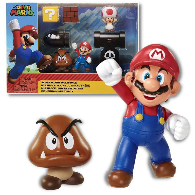 Jakks Pacific Super Mario Switch Hill Játékszett, 6 cm (1942361)