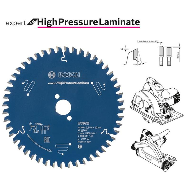Bosch Expert Laminált Fa Körfűrészlap Ø 190mm 56 fog