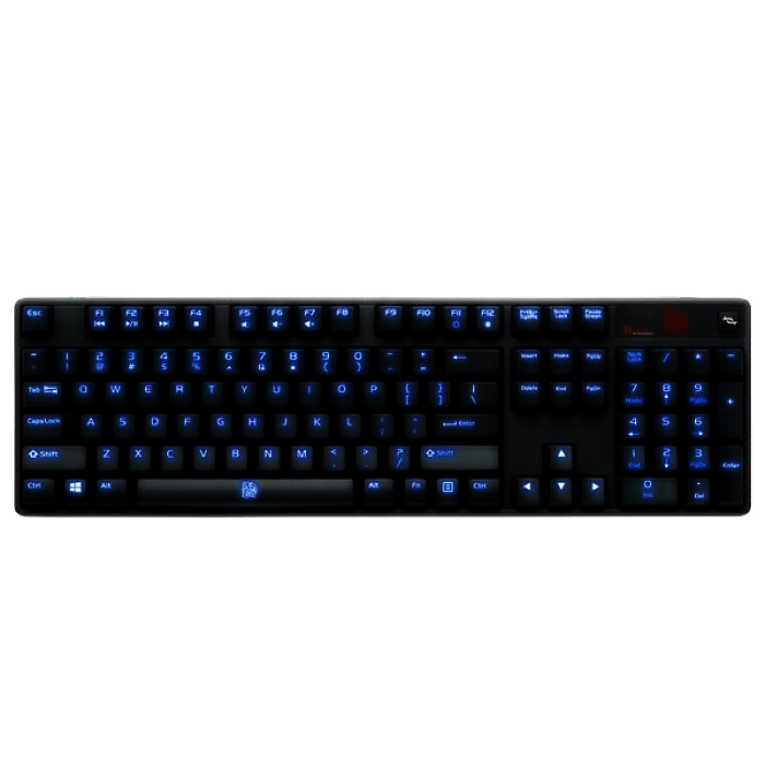 Tt eSports Poseidon Z Plus Mechanikus (Blue Switch) Wireless/USB Gaming Billentyűzet - Német (KB-PZP-KLBLGR-01)