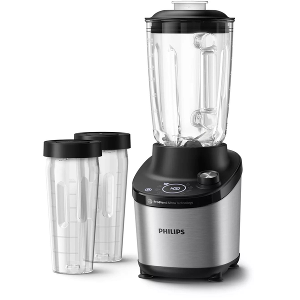 Philips 7000 series HR3760/10 blender 2 L Bordplade blender 1500 W Sort, Rustfrit stål
