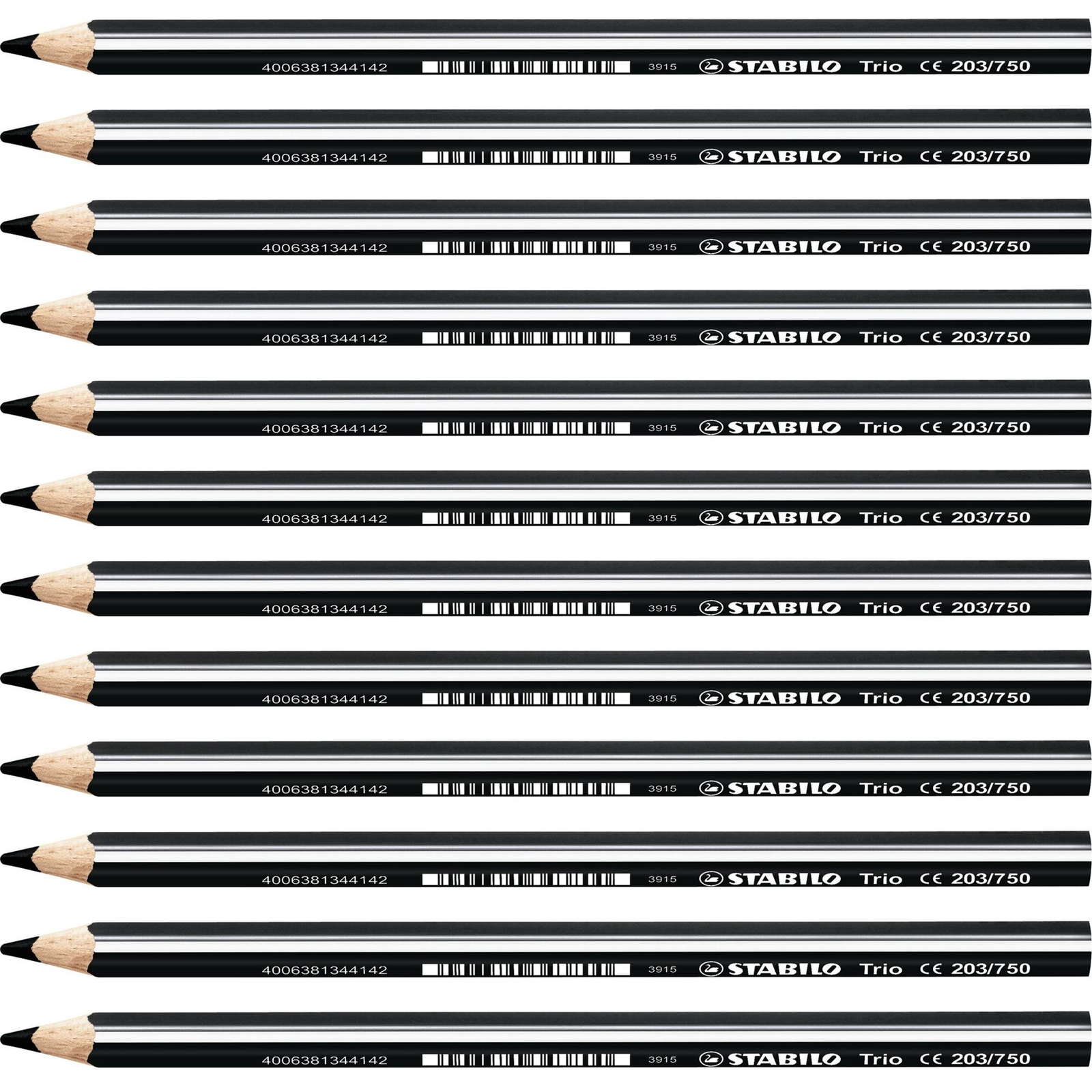 STABILO Trio vastag - 12 db-os kiszerelés - fekete (4006381344159)