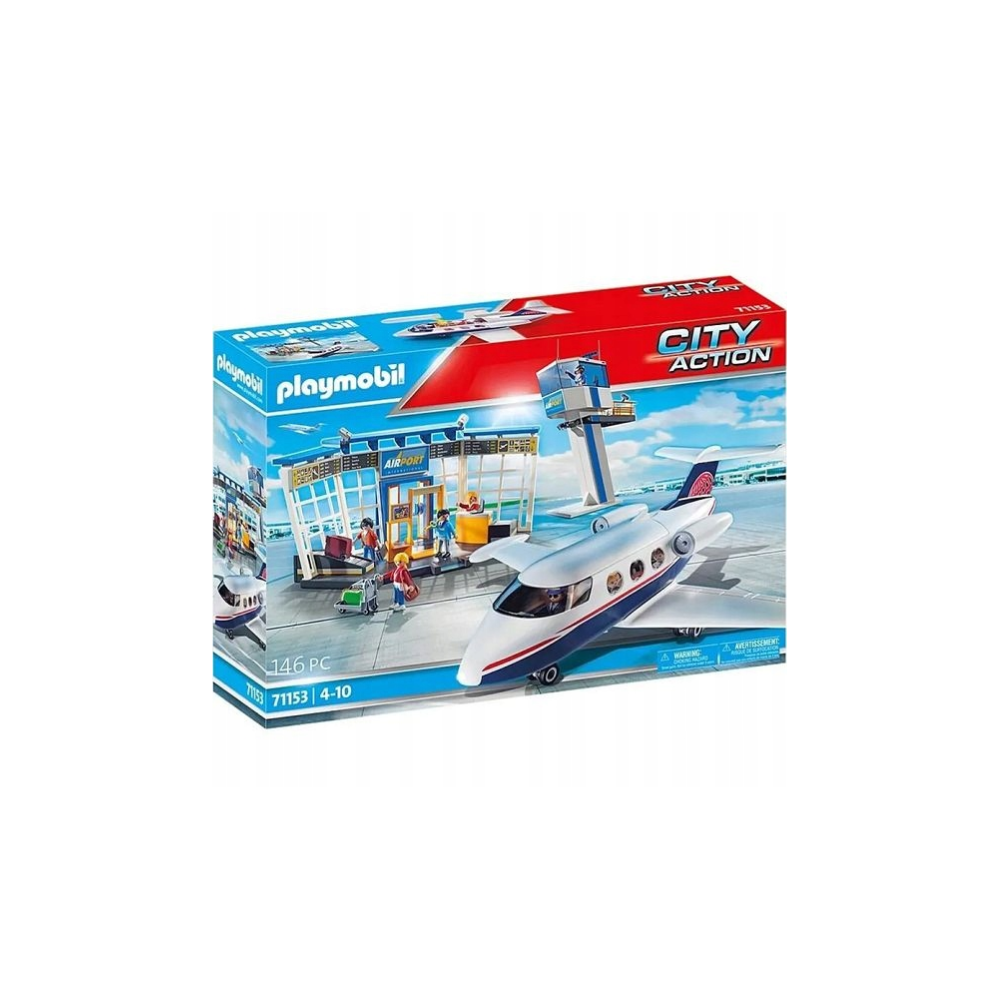 Playmobil 71153 City Action - Repülőtér irányítótoronnyal és utasszállító repülőgéppel (71153)