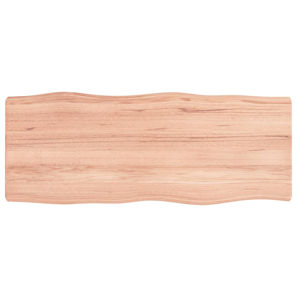 világosbarna asztallap 100x40x(2-6)cm kezelt tömör élőszegélyes (363949)
