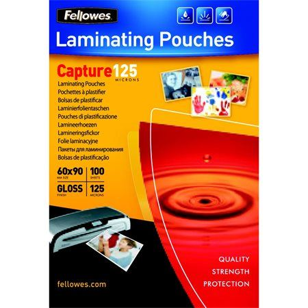 Fellowes laminálógéphez fényes meleglamináló fólia 125 mikron 60x90 mm (IFW53974 / 5397402) (5397402)