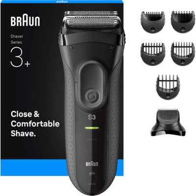 Braun 3000BT Μπαταρία 5 7 mm Υγρή & Στεγνή χρήση Μαύρος (Μαύρο), Γκρι