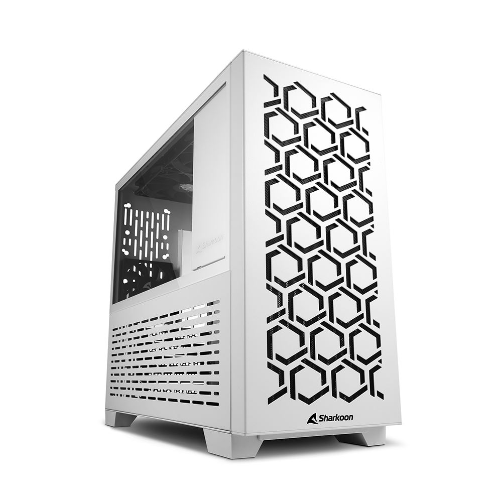 Sharkoon MS-Y1000 táp nélküli ablakos Micro-ATX ház fehér (4044951035083) (4044951035083)