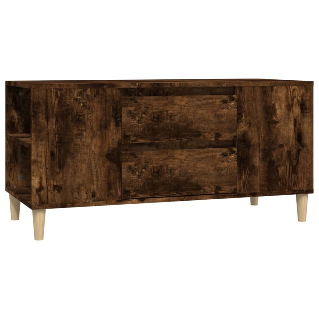 füstös tölgyszínű szerelt fa TV-szekrény 102x44,5x50 cm (819601)