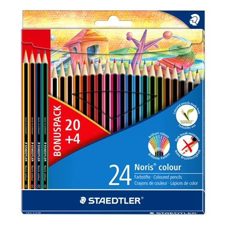 Staedtler Noris Colour Hatszögletű Színes ceruza készlet -20+4 szín (185 C24P)