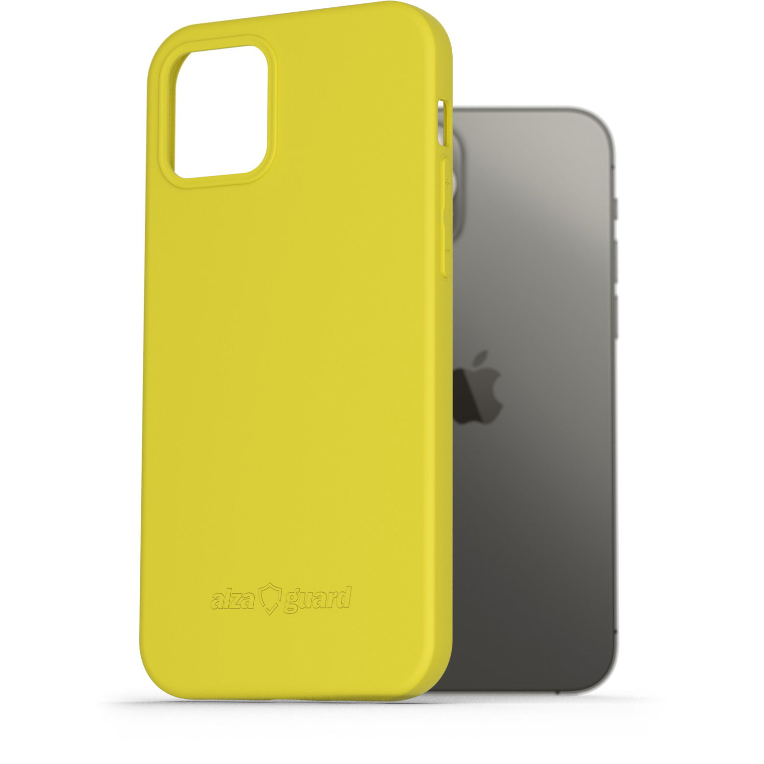 AlzaGuard Matte iPhone 12/12 Pro sárga TPU tok (AGD-PCT10Y)