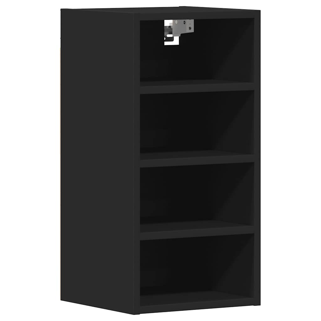 fekete forgácslap függő szekrény 30x29,5x60 cm (854167)