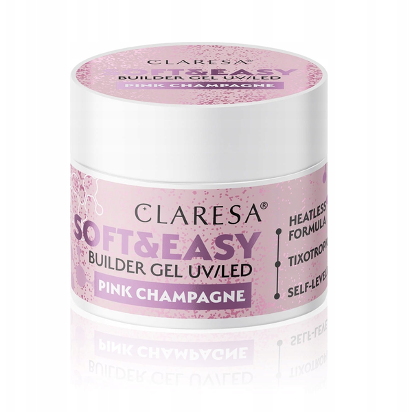 ART.ROZNE CLARESA_Soft&amp|Easy Builder Gel UV/LED żel budujący do paznokci Blinking Pink 90g