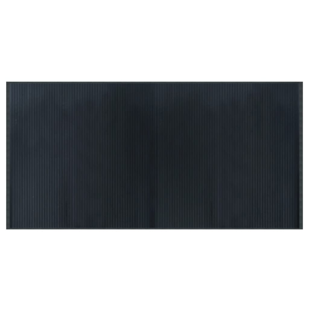 négyszögletű szürke bambusz szőnyeg 100 x 200 cm (376946)