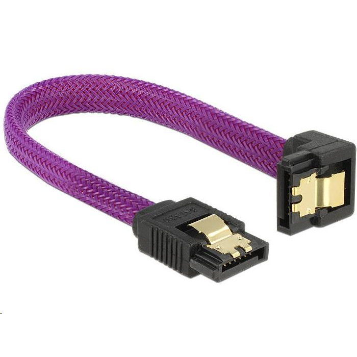 Delock 83693 SATA kábel 6 Gb/s le/egyenes lila 10cm (83693)