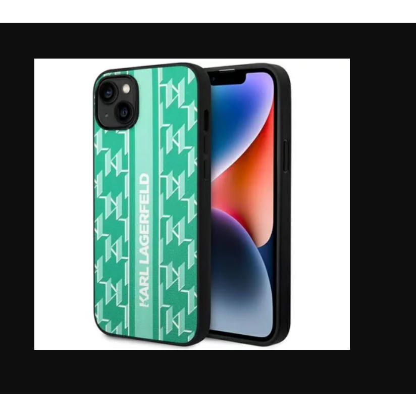 Karl Lagerfeld Apple iPhone 14 Plus Hátlapvédő Tok - Zöld (KLHCP14MPGKLSKN)