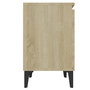 sonoma tölgy színű éjjeliszekrény fém lábakkal 40 x 30 x 50 cm