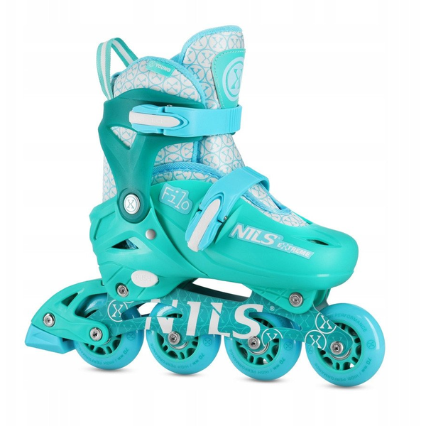 Rolki Nils Extreme NA13102 rekreacyjne regulowane turkusowe r. 26-29