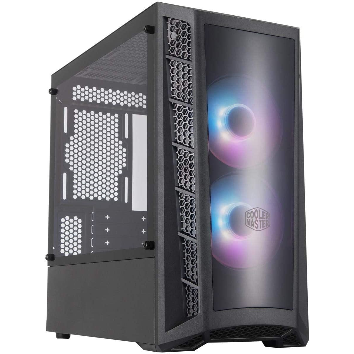 Cooler Master MasterBox MB320L ARGB táp nélküli ablakos Micro ATX ház LED vezérlővel fekete (MCB-B320L-KGNN-S02) (MCB-B320L-KGNN-S02)