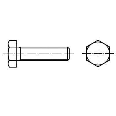 TOOLCRAFT 128195 Hatlap csavar M5 20 mm Külső hatlap DIN 933 Acél 100 db (128195)