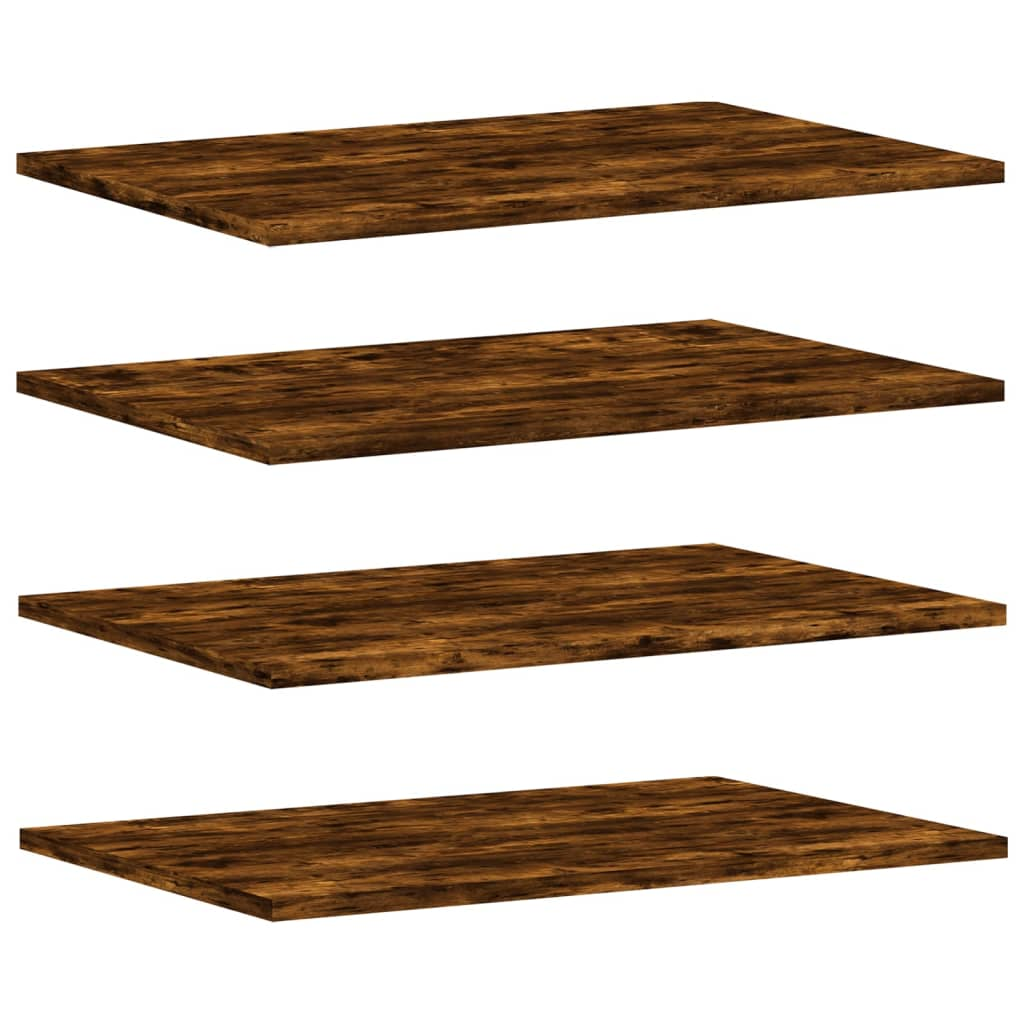 4 db füstös tölgy színű szerelt fa fali polc 60 x 40 x 1,5 cm (838243)