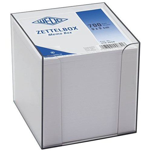WEDO Zettelbox gefüllt 9,5 x 9,5 cm ra