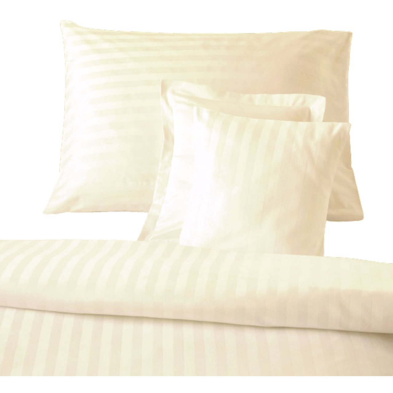 DADKA Atlas grádl ágyneműhuzat, pezsgőszínű, csíkos, 20 mm, 140×200 + 70×90 cm (8596132064376)