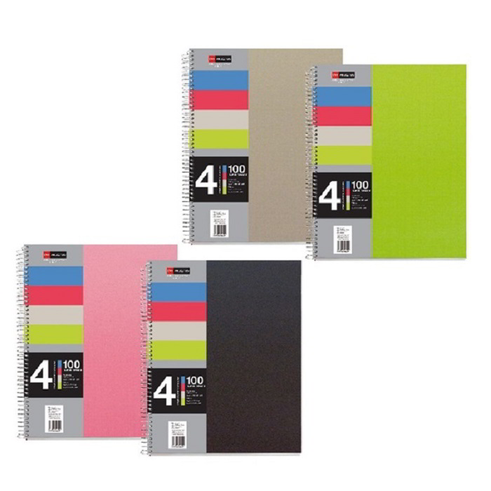 Miquelrius 4x25 lapos A5 PP kockás színes spirálfüzet (ár/db) (A15240027)